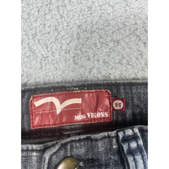 Miss Vigoss Junior Women's Size  5/6 Denim Mixed Color Jeans y2k - Picture 3 of 16